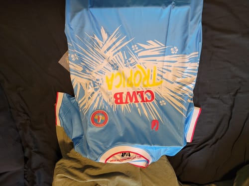 Customer photo review of Mens Mystery Football Shirt