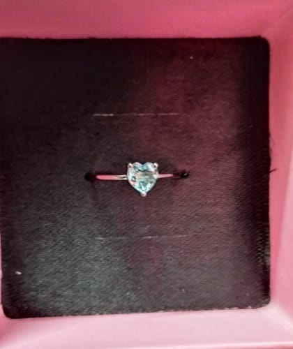 Customer photo review of Silver Stereo Hearts Ring
