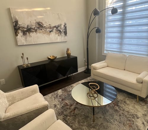 Customer photo review of 'Abstract Neutral Splash' Framed Canvas