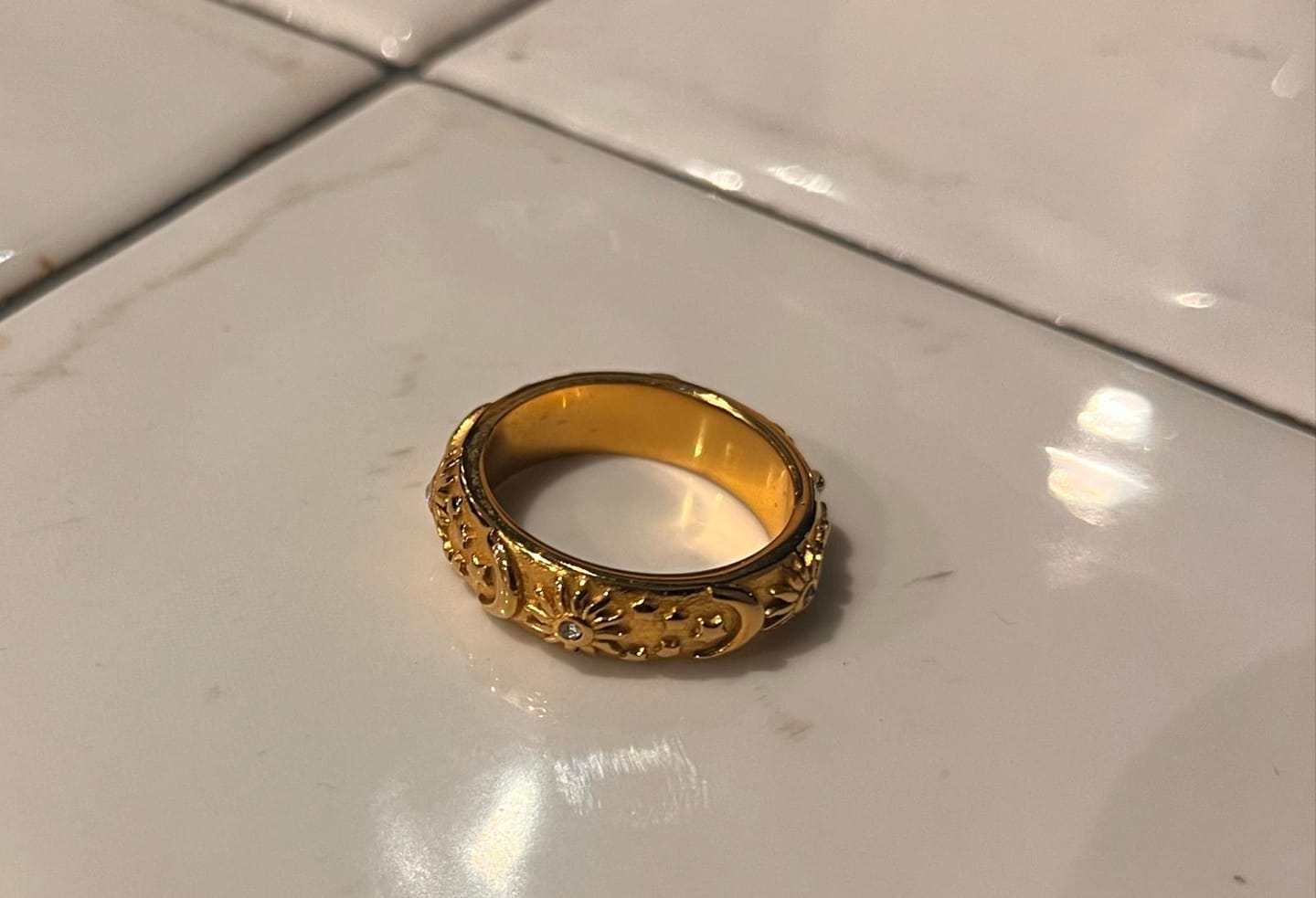 Customer photo review of Celestial Gold Ring