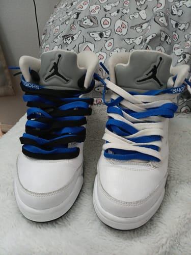 Customer photo review of Blue "SHOELACES"