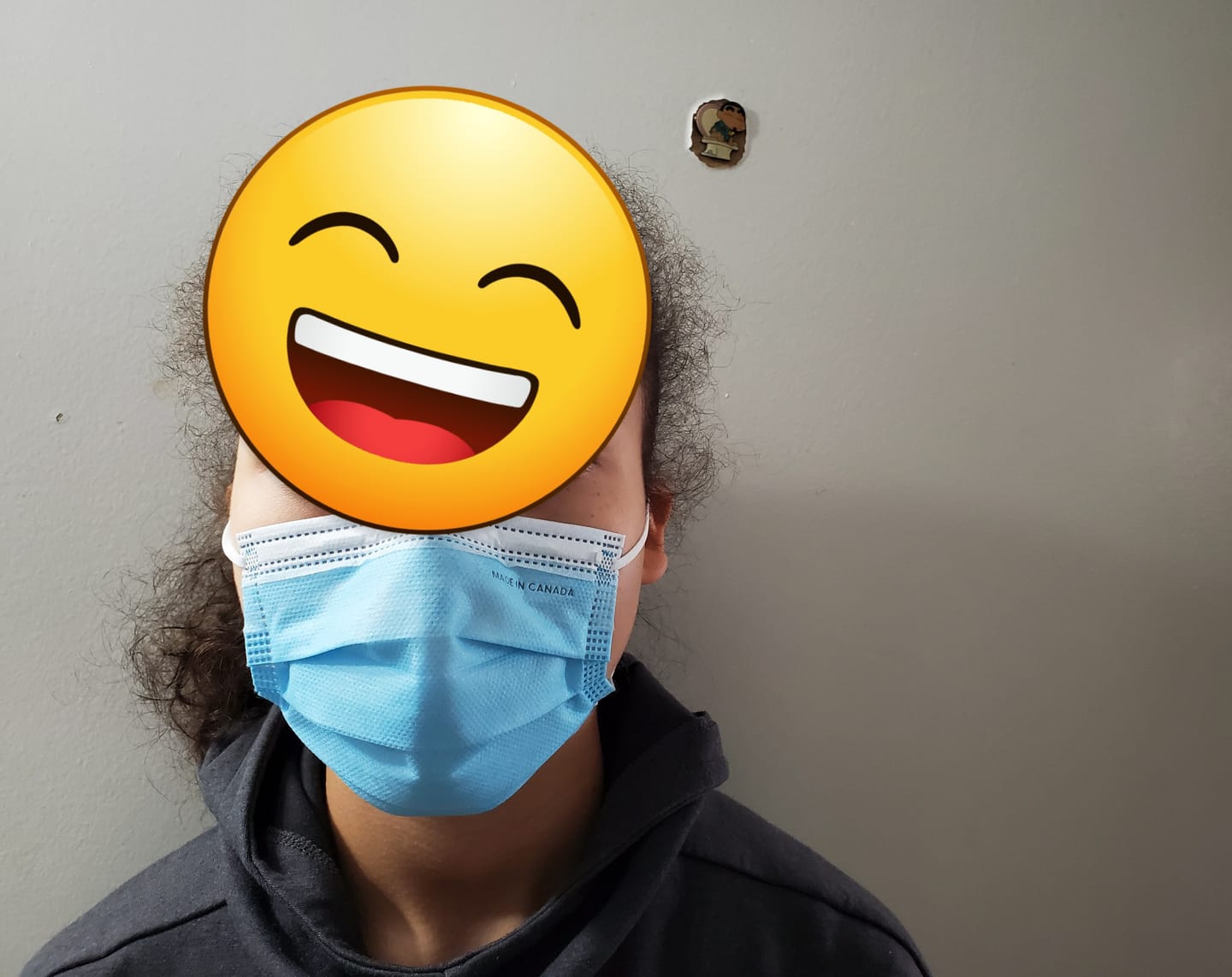 Customer photo review of Kids ASTM Level 3 Medical Face Mask Made In Canada