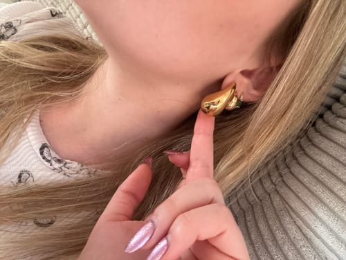 Customer photo review of Celeste Drop Earring