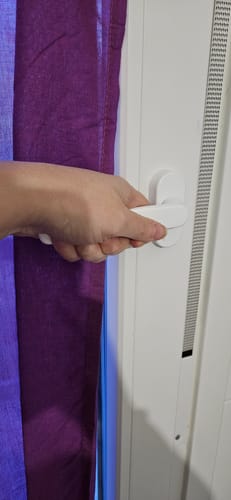 Customer photo review of Manilla Luxemburgo blanca marca Hoppe con cuello corto para ventana oscilobatiente