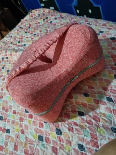 Customer photo review of Memory Foam Orthopedic Leg Cushion Pillow