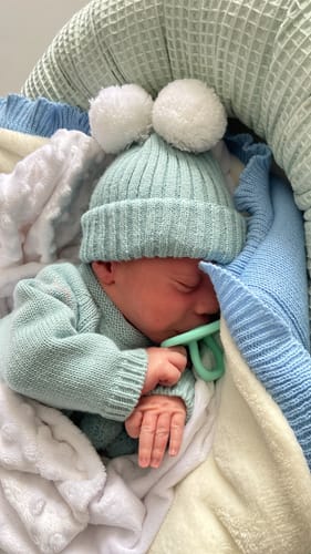 Customer photo review of Kit 2 Chupetes Celeste y Dusty Blue Nenina & Co