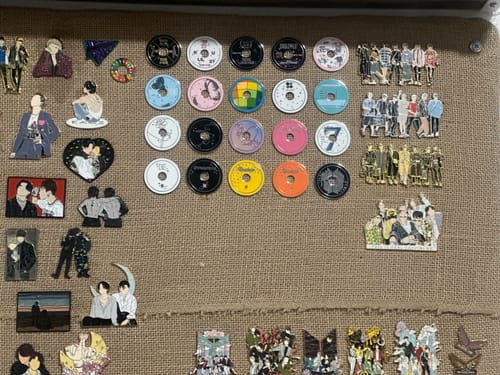 Customer photo review of (PREORDER RESTOCK) BTS Anthology CD Enamel Pins Collection Part One