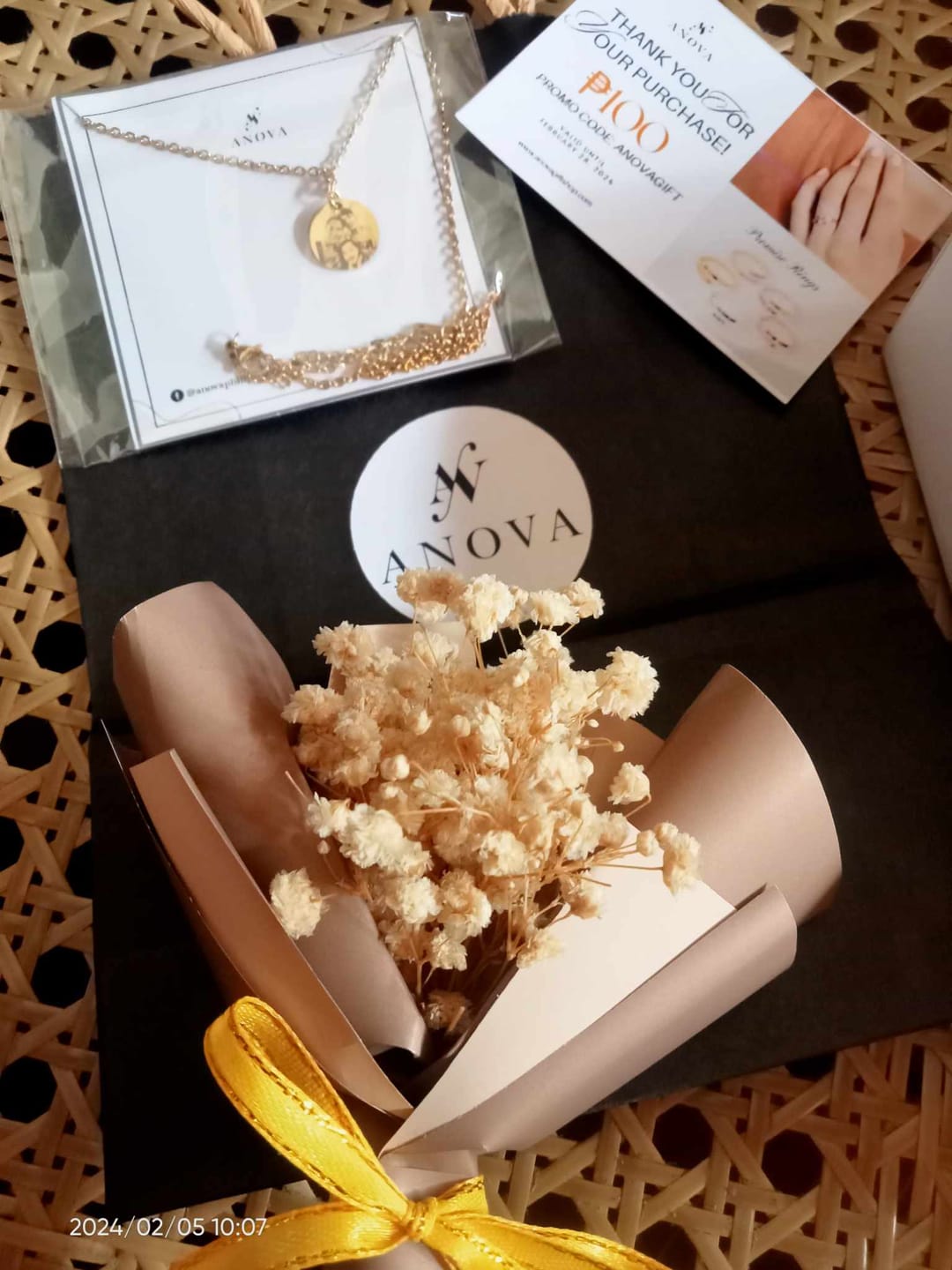 Customer photo review of Photo Engraved Portrait Necklace Gift