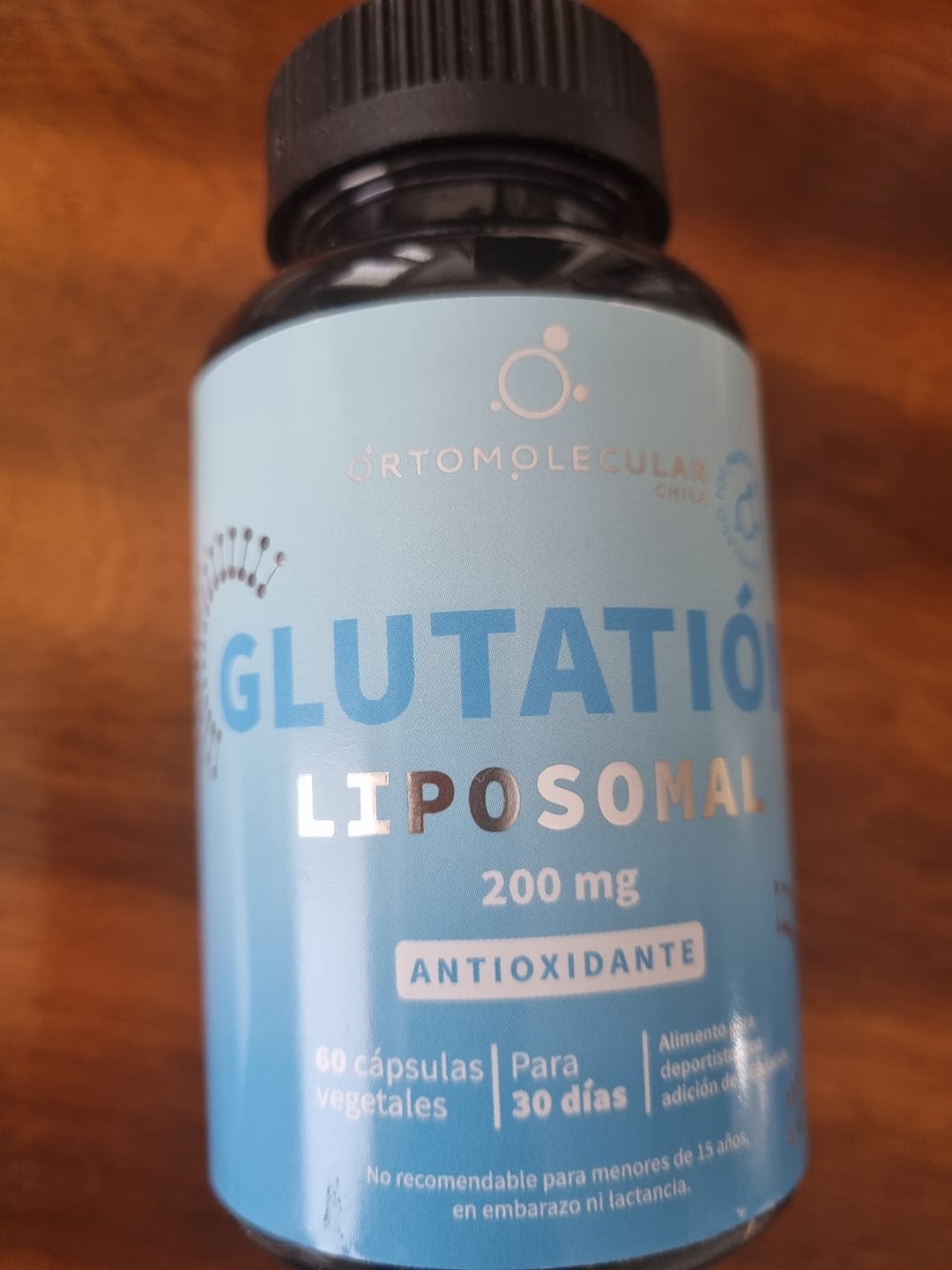 Customer photo review of Glutatión liposomal 200 mg-60 cáps
