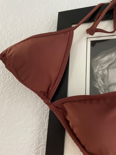 Customer photo review of DANNY Cappuccino String Triangle Top