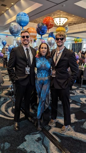 Customer photo review of Blue Exomorph Costume