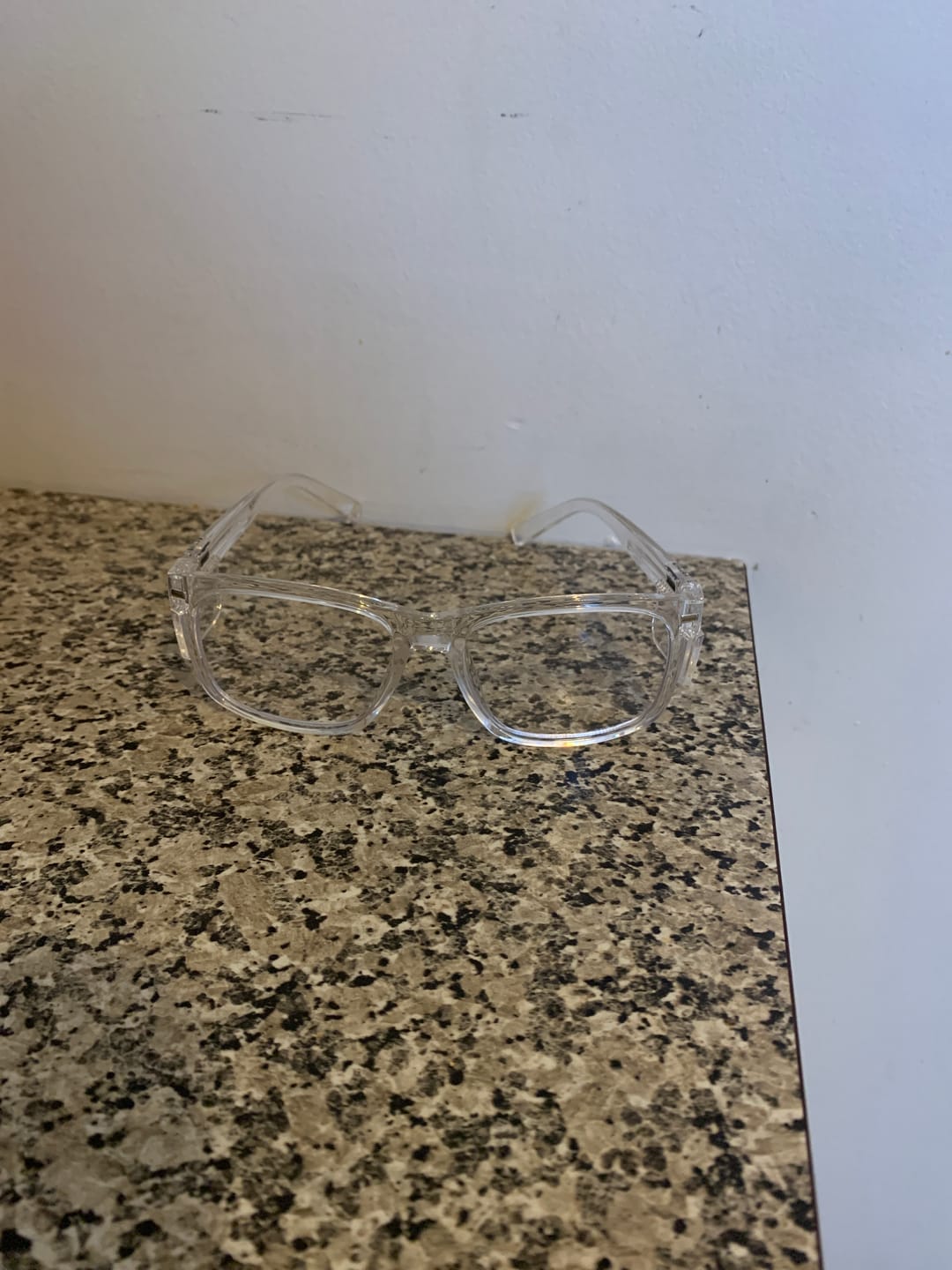 Customer photo review of Kenneth Clear Frame / Clear Lens Safety Glasses
