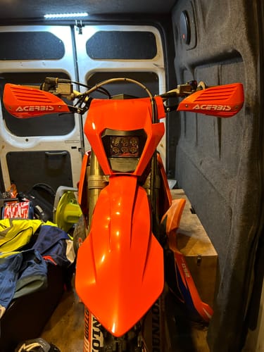 Customer photo review of KTM 2017 - 2024 6 LED HEADLIGHT SUPER BRIGHT TPI EXC XC LIGHT 4200 LUMENS [ ORANGE | BLACK | WHITE | BLUE | GREEN | INSERT ]