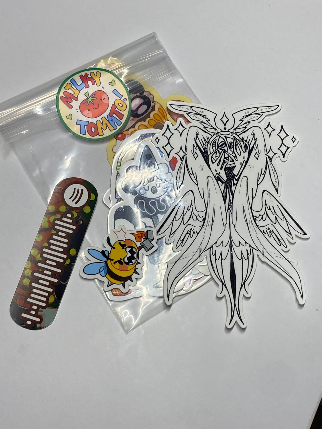 Customer photo review of Big Biblically Accurate Angel Stickers