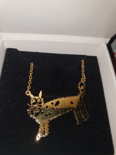 Customer photo review of Persönliche Kinderzeichnung als Halskette oder Anhänger in Gold