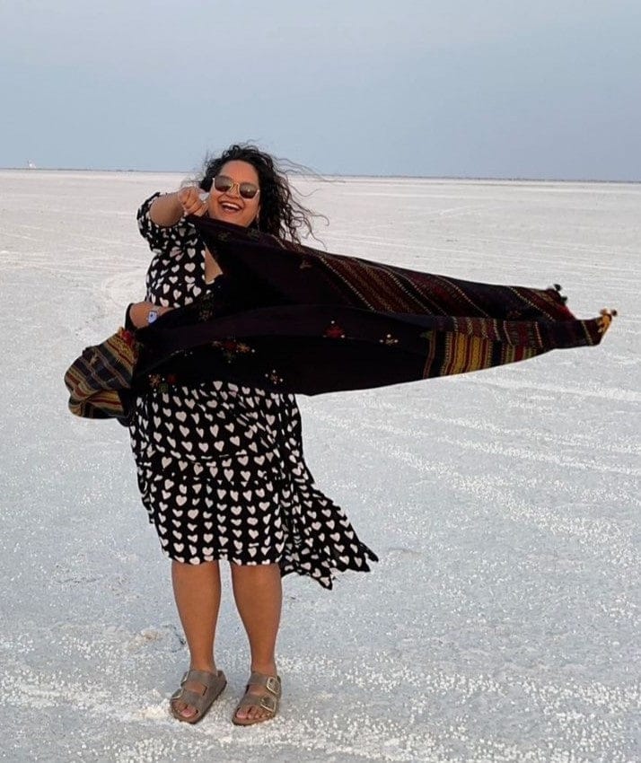 Customer photo review of Lover Black Modal Maxi Dress