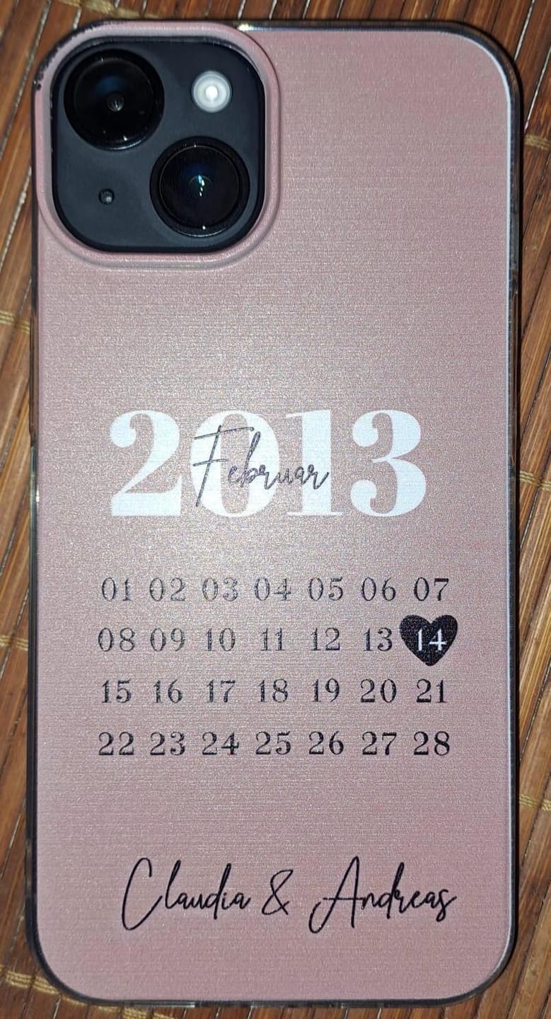 Customer photo review of Unser Tag - Personalisierte Handyhülle