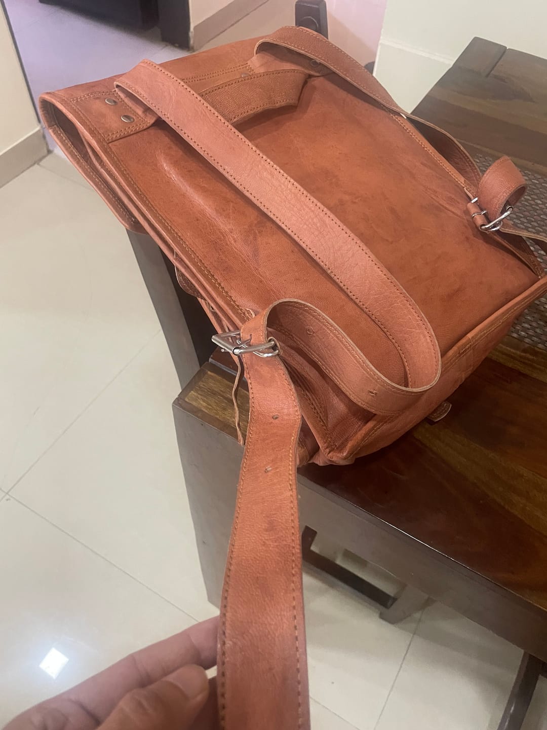 Customer photo review of Pre-Historic Convertible Backpack