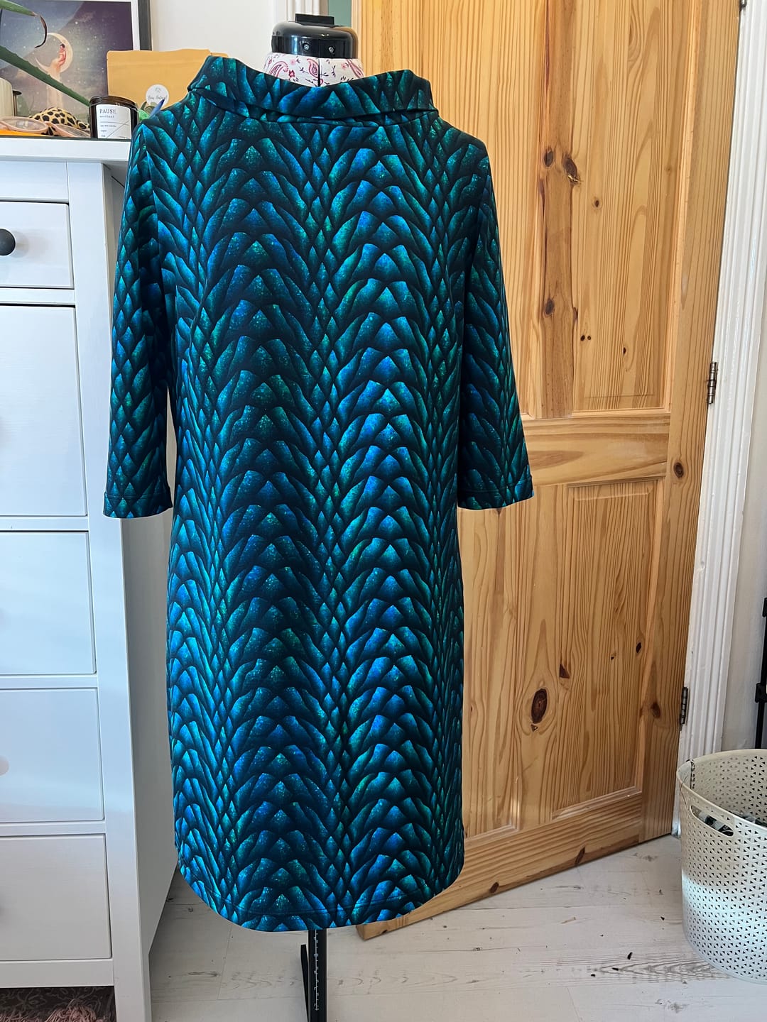 Customer photo review of Dragon Scales French Terry Fabric