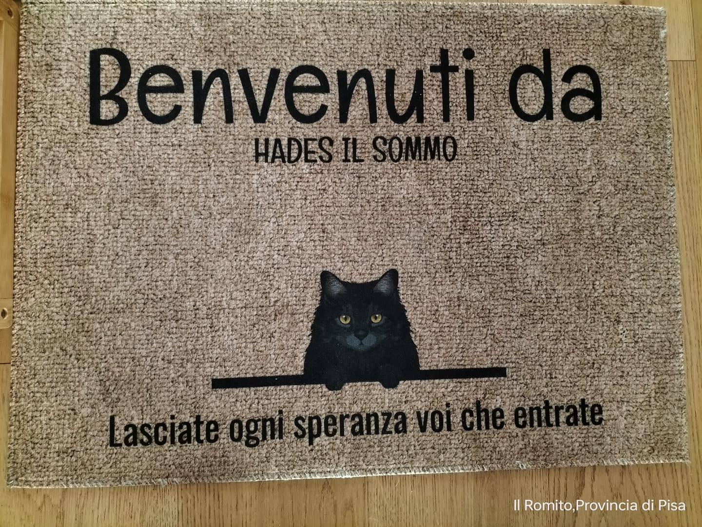 Customer photo review of Tutti i miei amici pelosi - Zerbino personalizzato