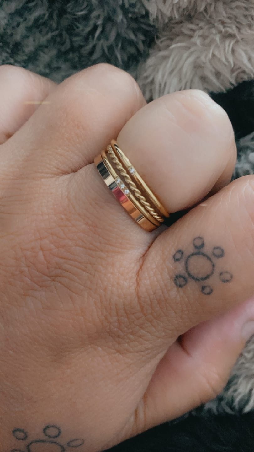 Customer photo review of Wrenley Stacker Ring