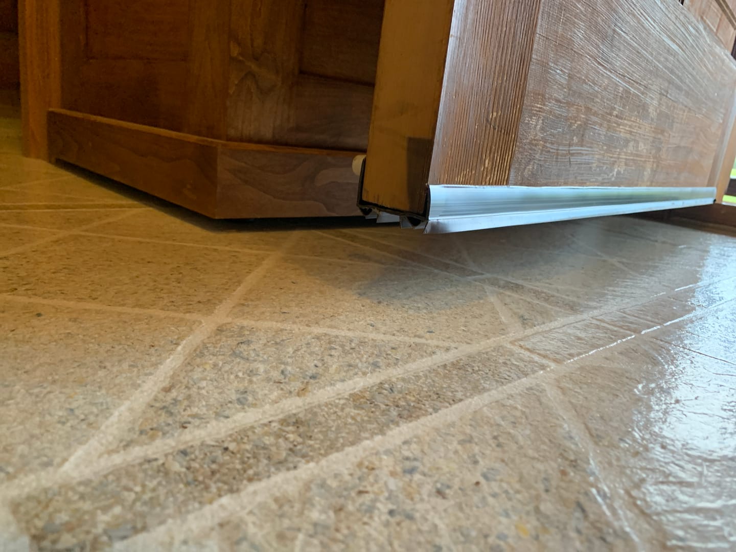 Customer photo review of 36" Universal Wrap-Around Door Sweep