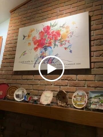 Customer video review of Hummingbird flowers, I will walk by faith even when I cannot see wall art canvas