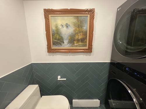 Customer photo review of Summit Toilet Paper Holder (LH Post), Matte White, Volkano Series