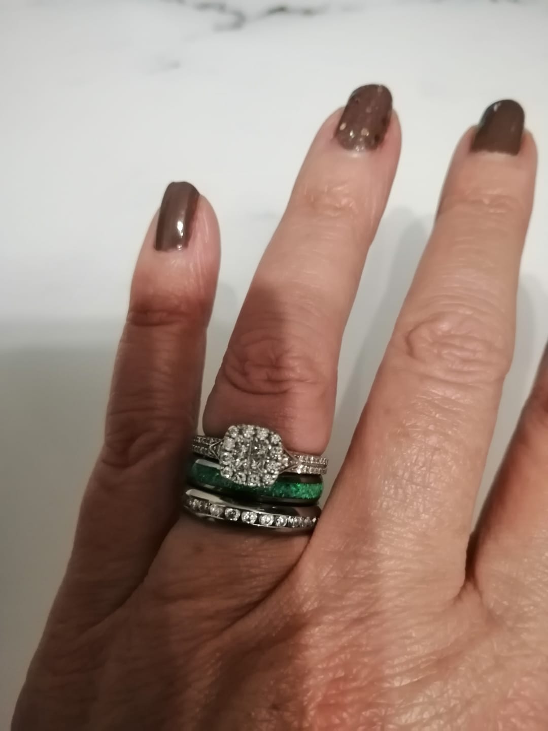 Customer photo review of Original 4mm Full Glitz Ring