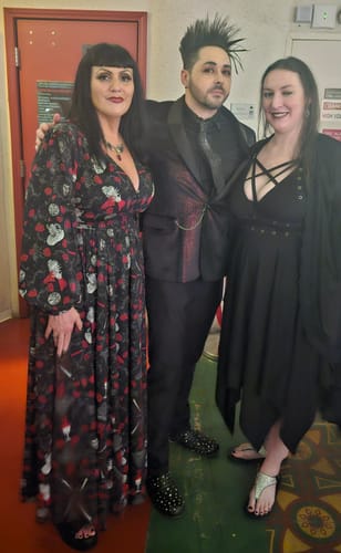 Customer photo review of BRAM STOKER'S DRACULA Belladonna Maxi Dress in Dracula Novelty Print