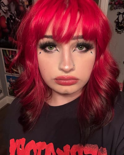 Customer photo review of Diamond Candy Green Contact Lenses(12 months of use)