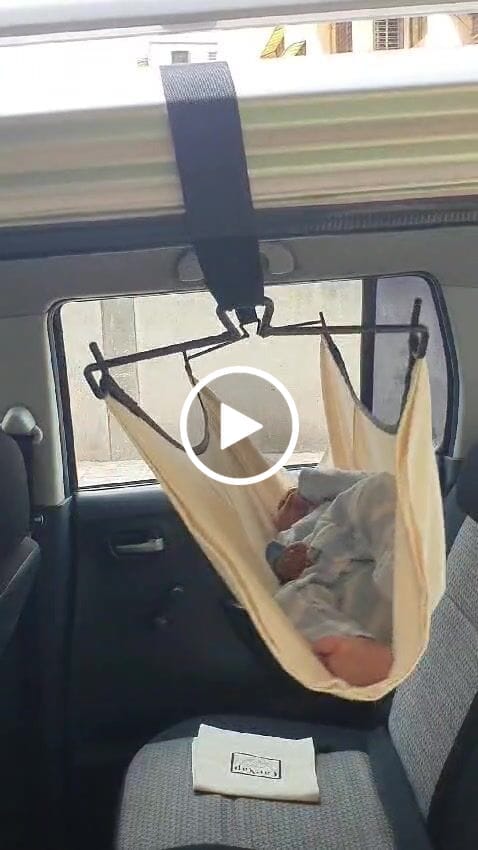 Customer video review of CarNap - Portable Car Hammock for 0 to 3 year baby | with Adjustable Belt, Hammock Cloth, Hangers and Carry Bag | use at Car, Train, Home