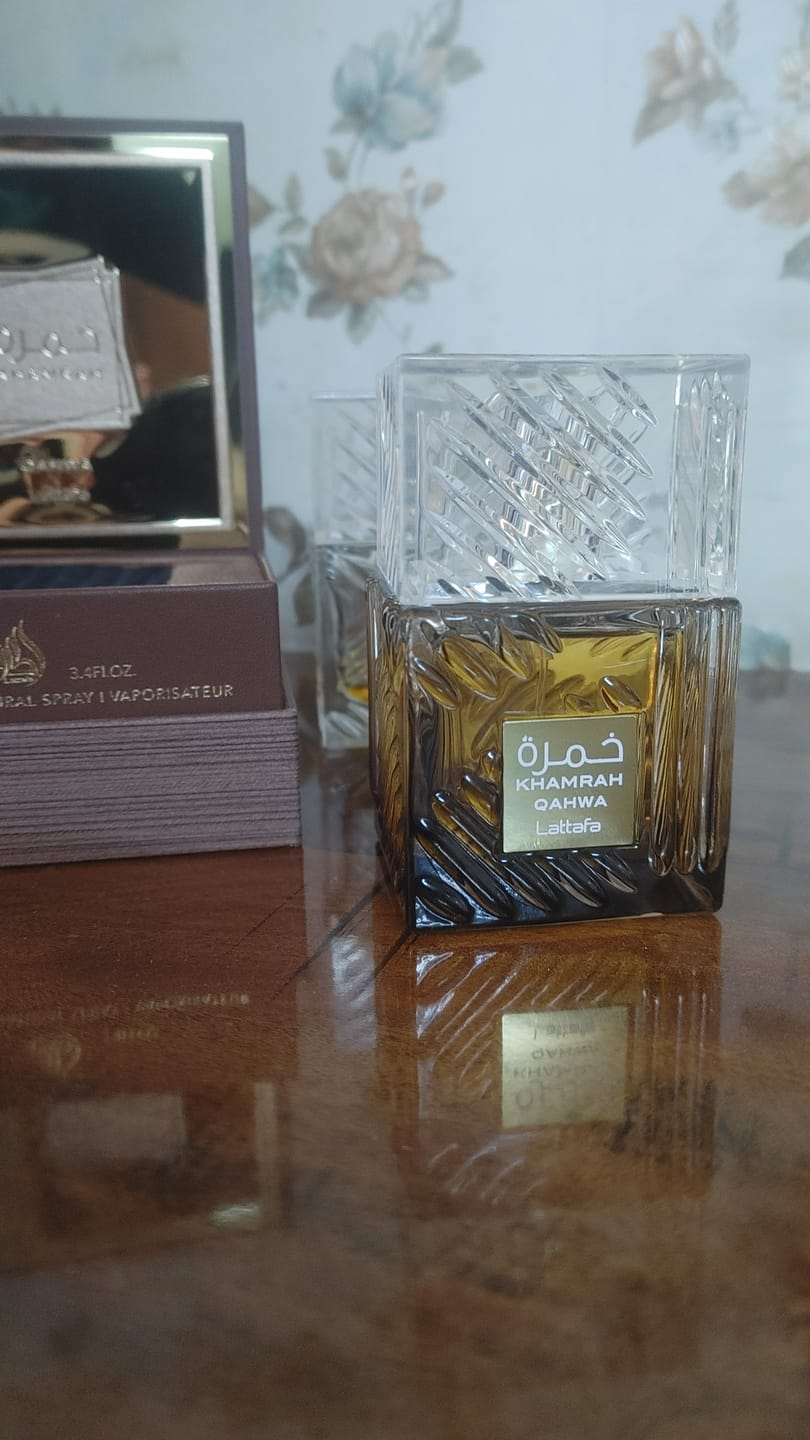 Customer photo review of Lattafa Khamrah Qahwa Eau De Parfum For Unisex