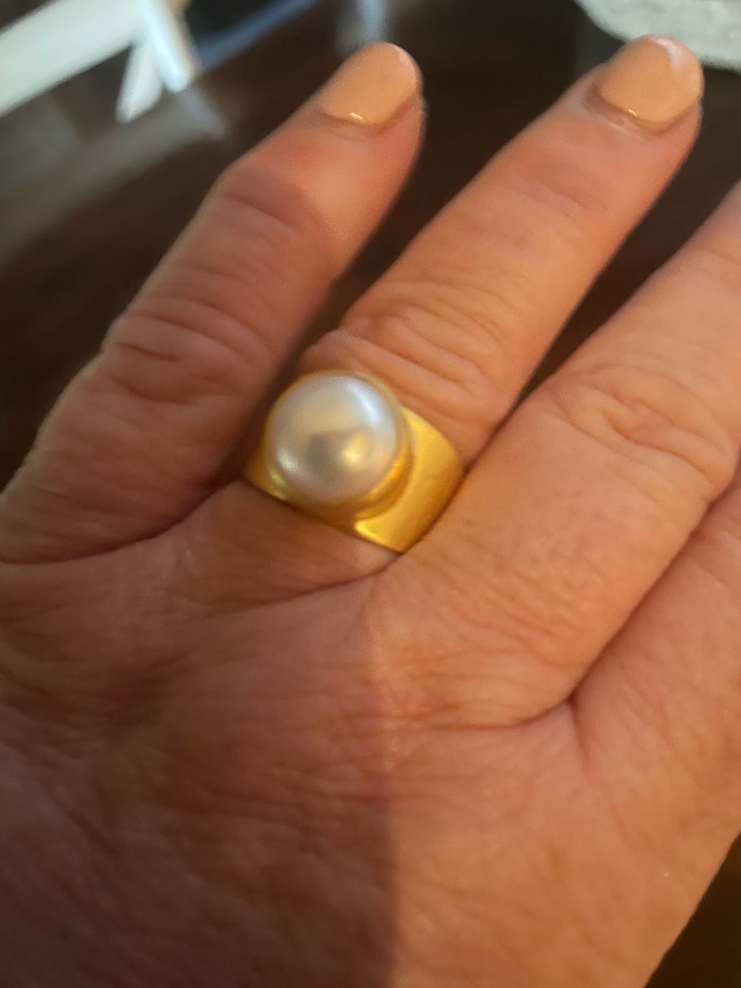 Customer photo review of PEARL DOME RING - GOLD