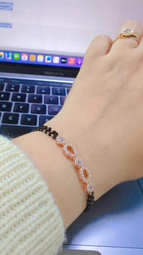 Customer photo review of Rose Gold Commitment Mangalsutra Bracelet