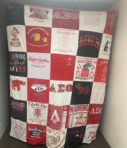 T-shirt quilt from florida state university by Darien from FL