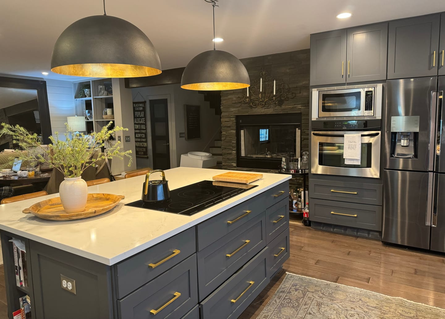 Customer photo review of Oversized Metal Dome Pendant Light
