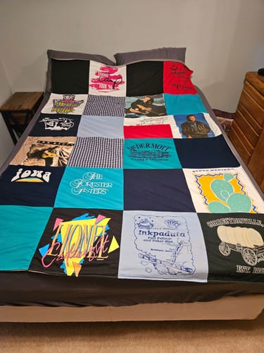 T-shirt quilt from iowa university by Jennifer from IA
