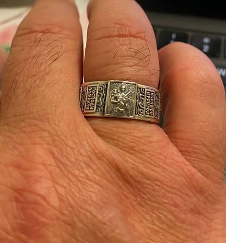 Customer photo review of Saint Archangel Band Ring v3