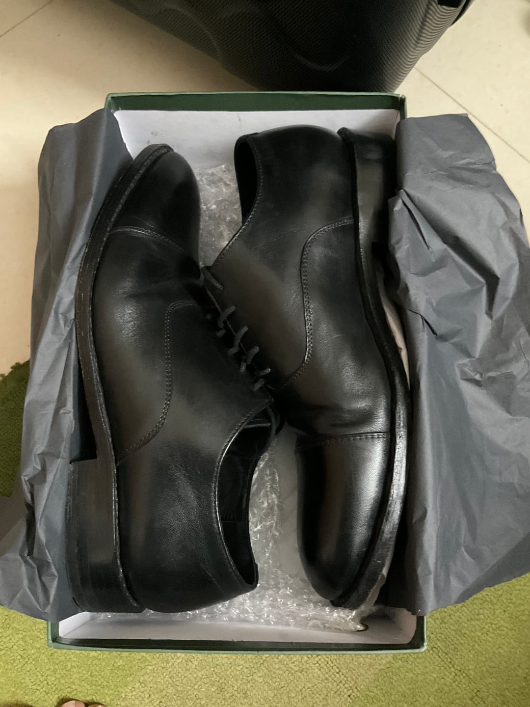 Customer photo review of Goodyear Welted - Cap Toe Oxfords - Black