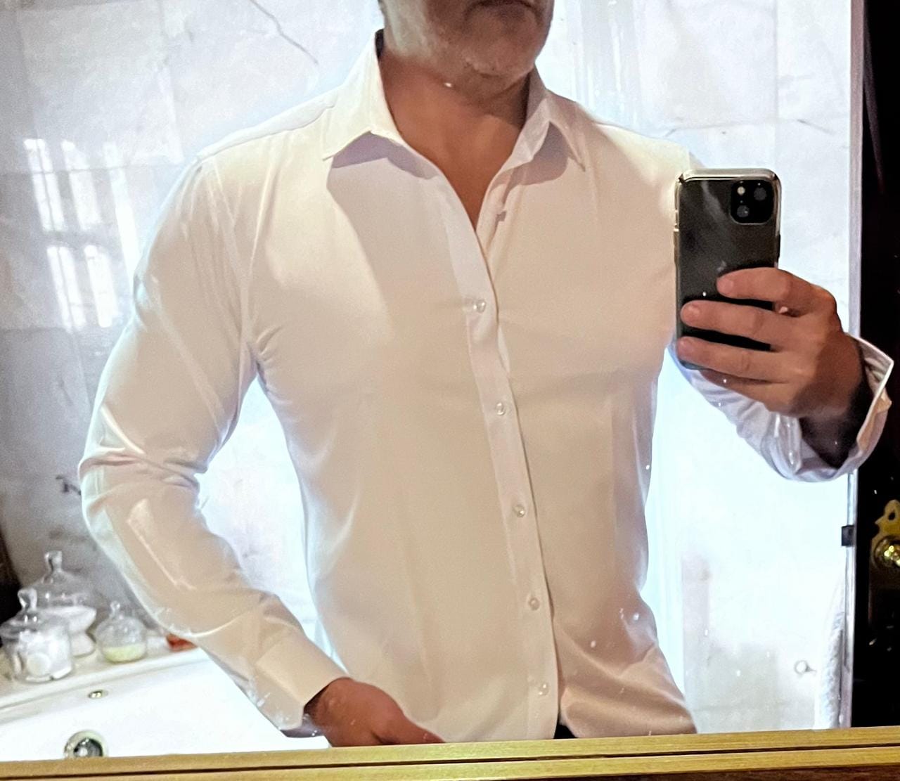 Customer photo review of Stretch Non-iron Anti-wrinkle Shirt