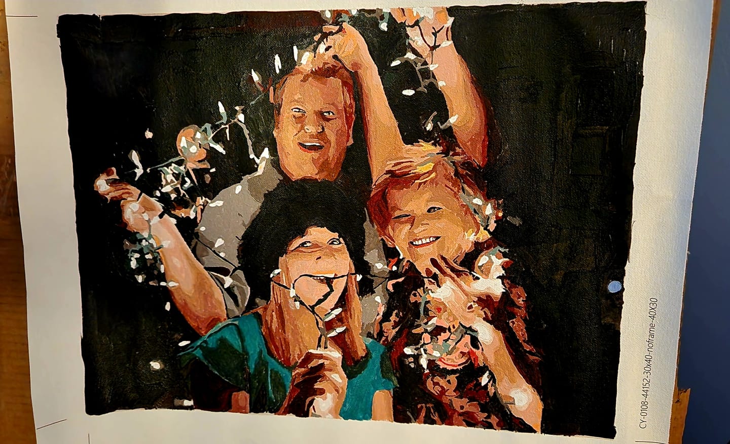 Customer photo review of Custom Paint By Numbers Kit - Upload Any Photo 30x40cm Unframed