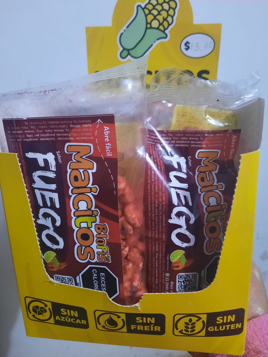 Customer photo review of Maicitos Blofis 100 pz - Maiz Inflado Snack para Vender