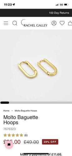 Customer photo review of Molto Baguette Hoops