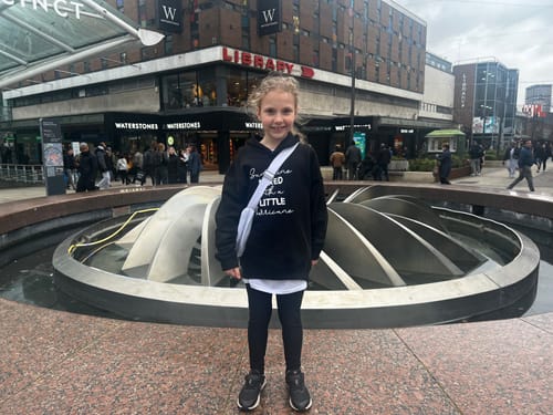 Customer photo review of Sunshine & Hurricanes Kids Hoodie