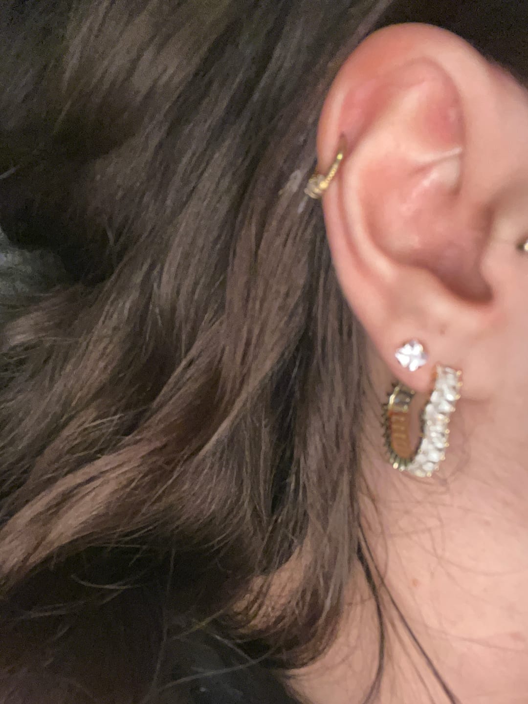 Customer photo review of Cube Stones Ohrstecker | 18K vergoldet