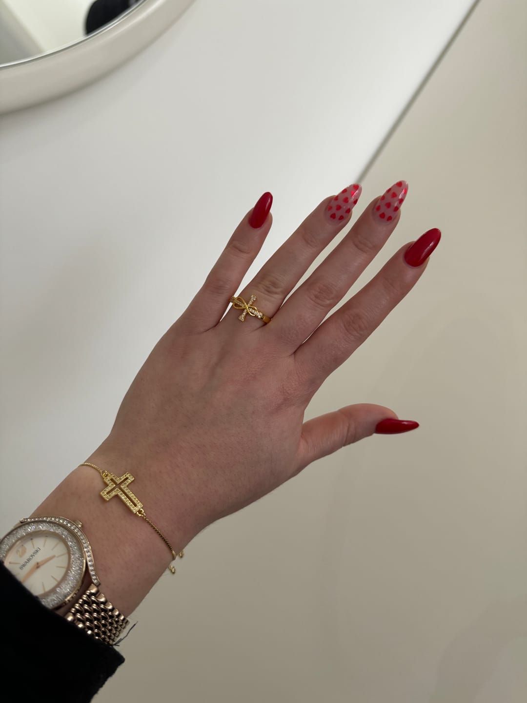 Customer photo review of Bague Croix Amour