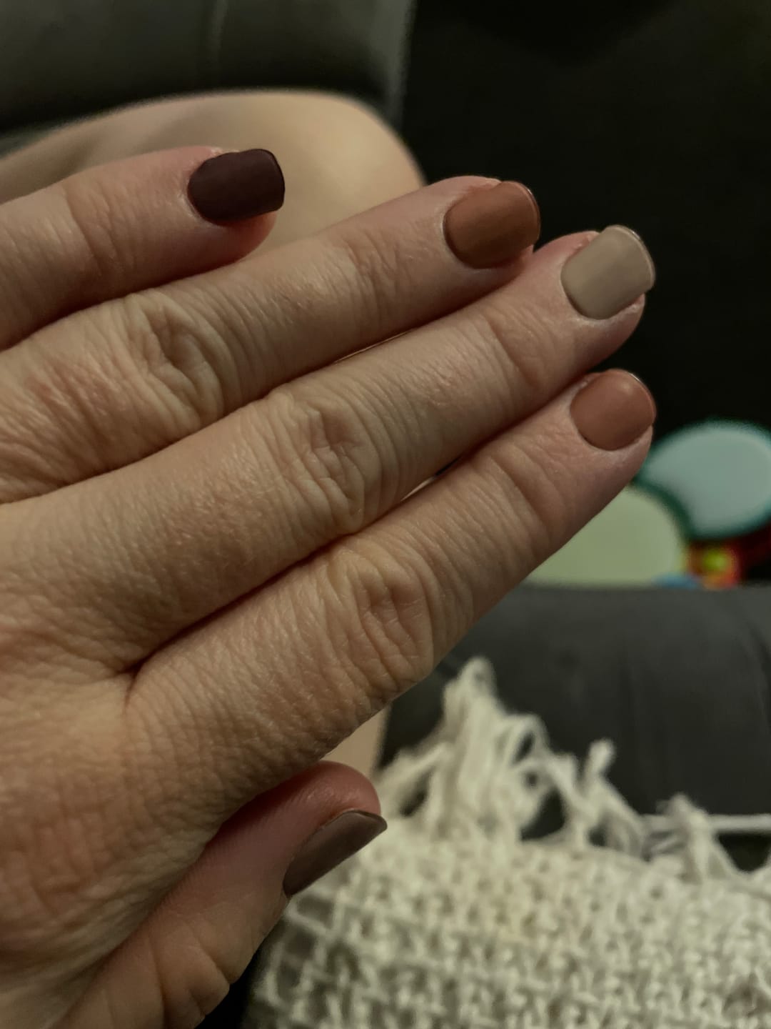 Customer photo review of Nude And Wine DIY Semicured Gel Nail Sticker Kit
