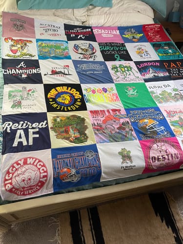 T-shirt quilt featuring nationals by Courtney J from FL