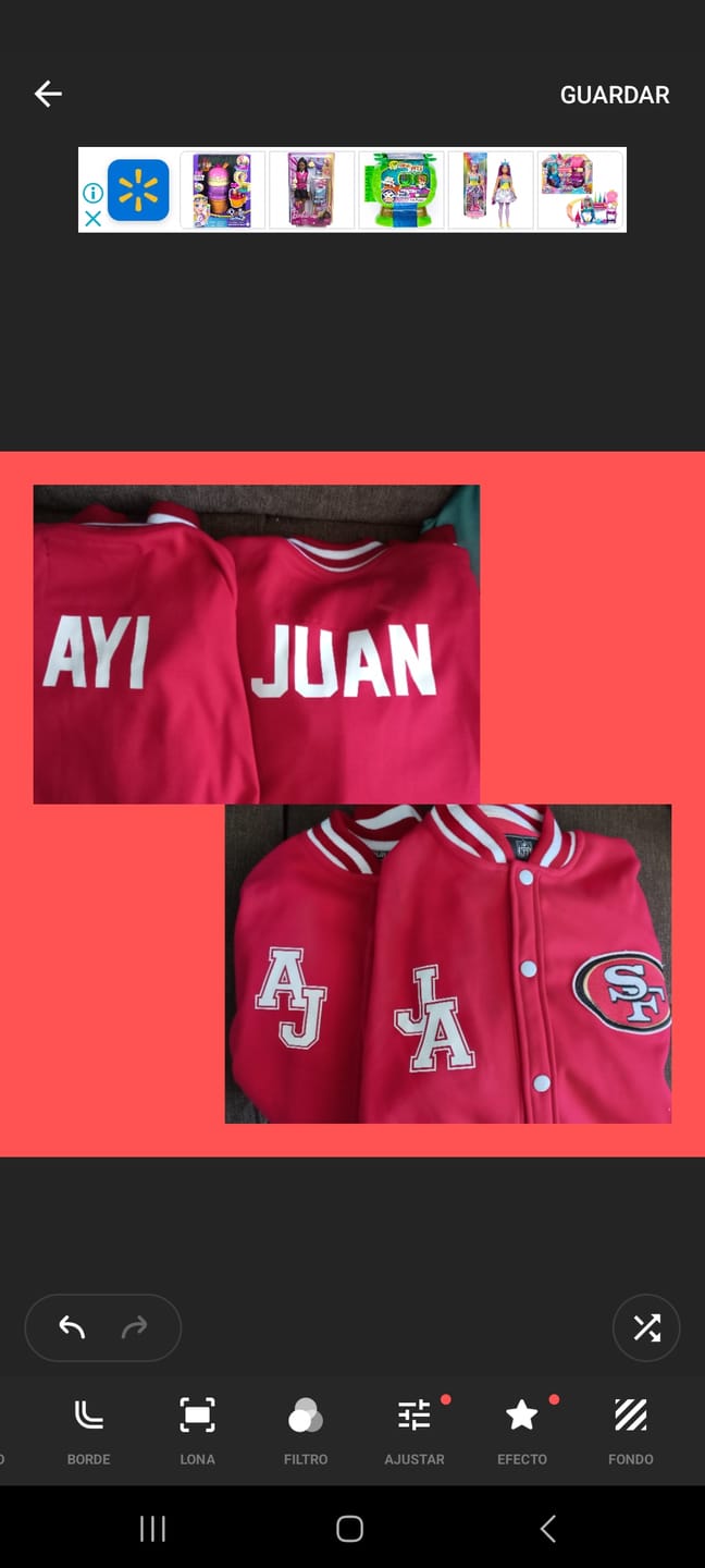 Customer photo review of Chamarra Universitaria NFL 49ers
